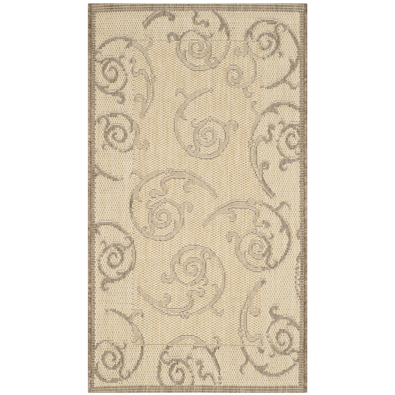 Safavieh   Outdoor CY2665-3001 Courtyard Natural / Brown Rug